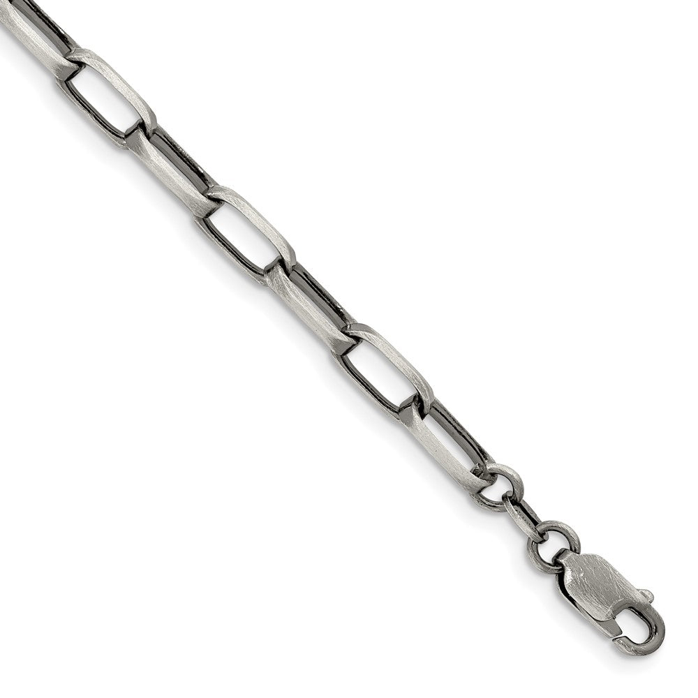 Sterling Silver Antiqued 4.8mm Elongated Open Link Chain QFC139-8