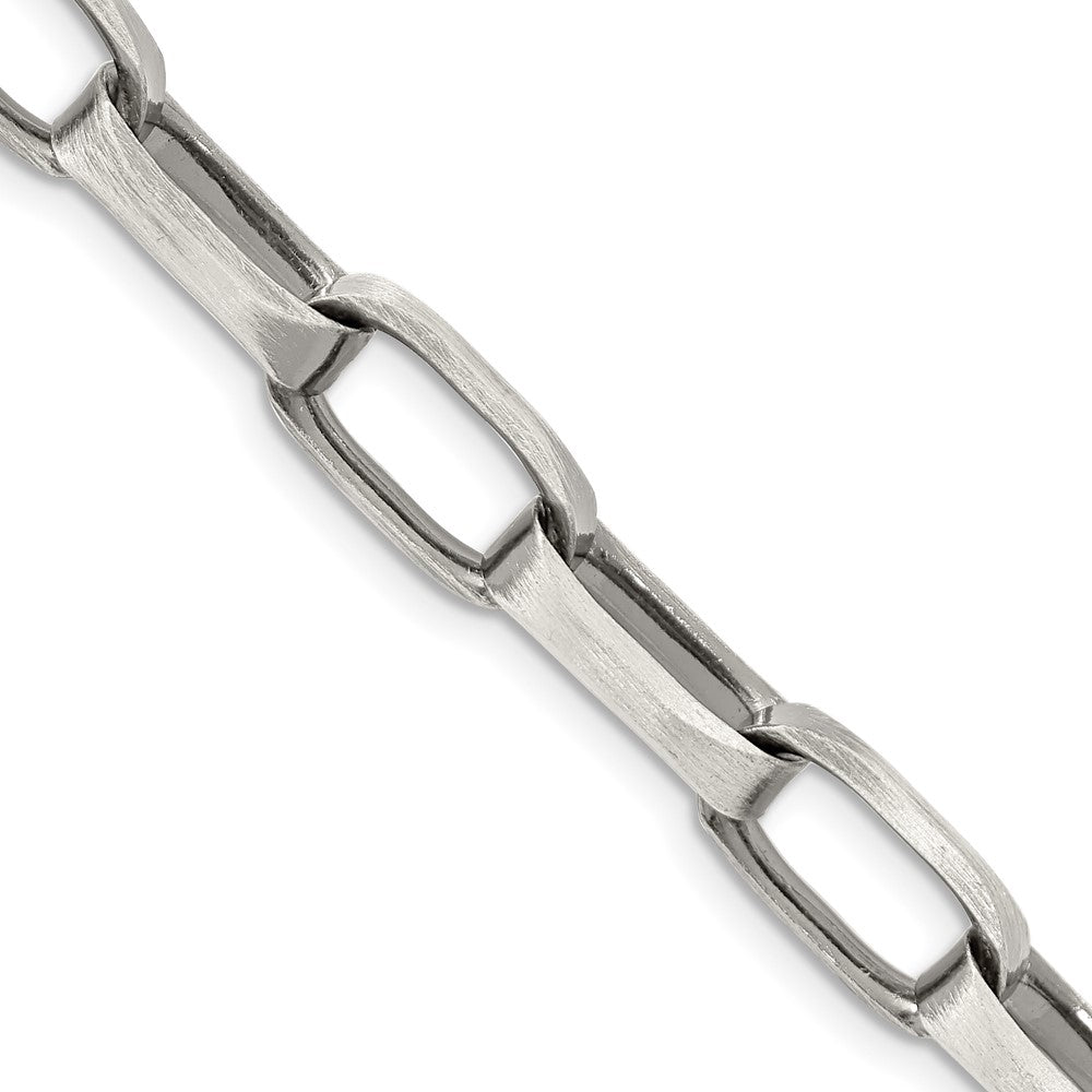Sterling Silver Antiqued 8mm Elongated Open Link ChainQFC140
