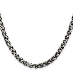 Sterling Silver Antiqued 6mm Round Spiga ChainQFC143
