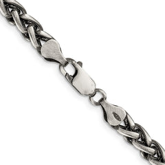 Sterling Silver Antiqued 6mm Round Spiga ChainQFC143