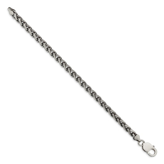 Sterling Silver Antiqued 6mm Round Spiga Chain QFC143-8