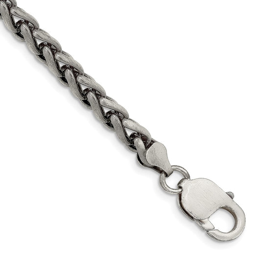 Sterling Silver Antiqued 6mm Round Spiga Chain QFC143-8