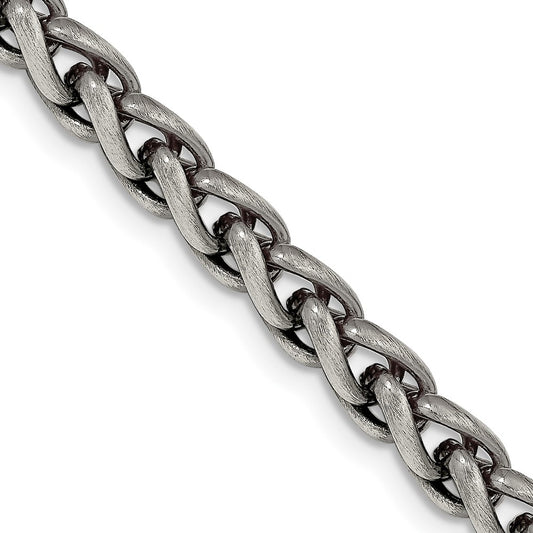 Sterling Silver Antiqued 6mm Round Spiga ChainQFC143