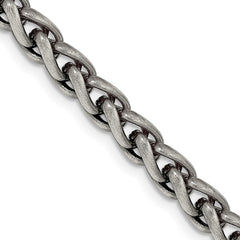 Sterling Silver Antiqued 6mm Round Spiga ChainQFC143