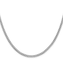 Sterling Silver Rhodium-plated Polished 3.15mm Curb ChainQFC146R