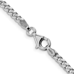 Sterling Silver Rhodium-plated Polished 3.15mm Curb ChainQFC146R