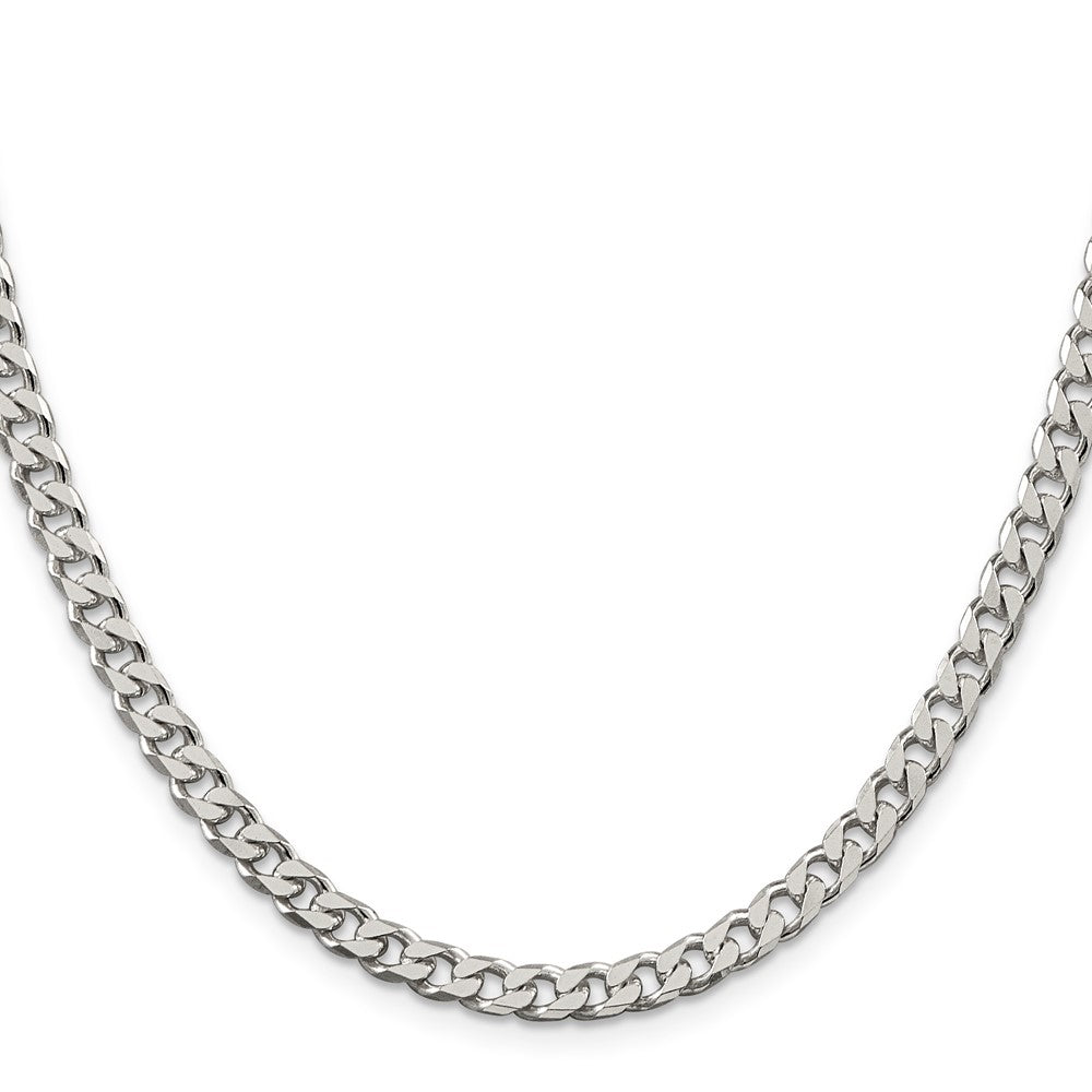 Sterling Silver Polished 5mm Curb ChainQFC147