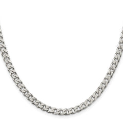 Sterling Silver Polished 5mm Curb ChainQFC147