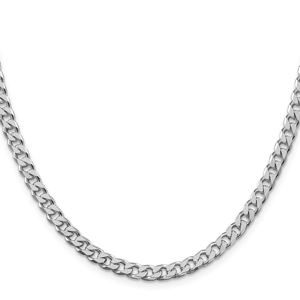 Sterling Silver Rhodium-plated Polished 5mm Curb ChainQFC147R