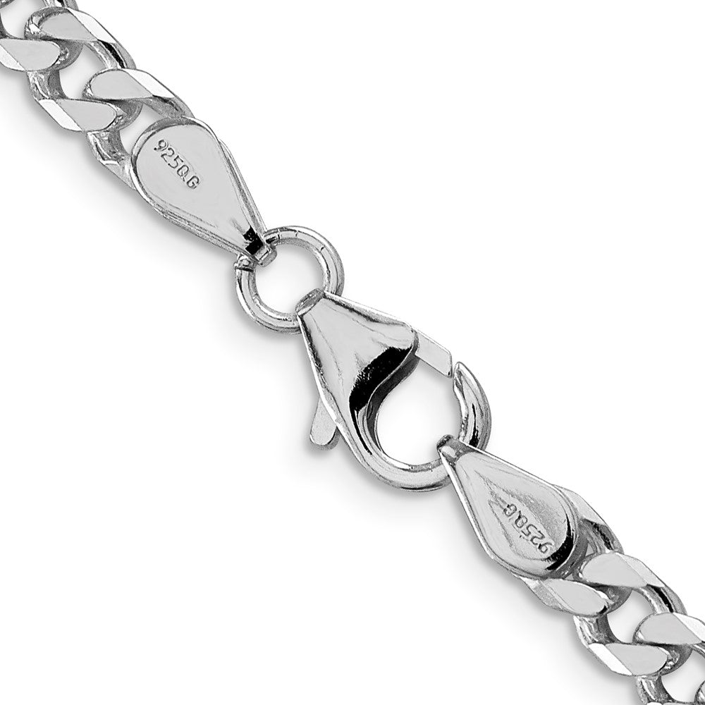 Sterling Silver Rhodium-plated Polished 5mm Curb ChainQFC147R