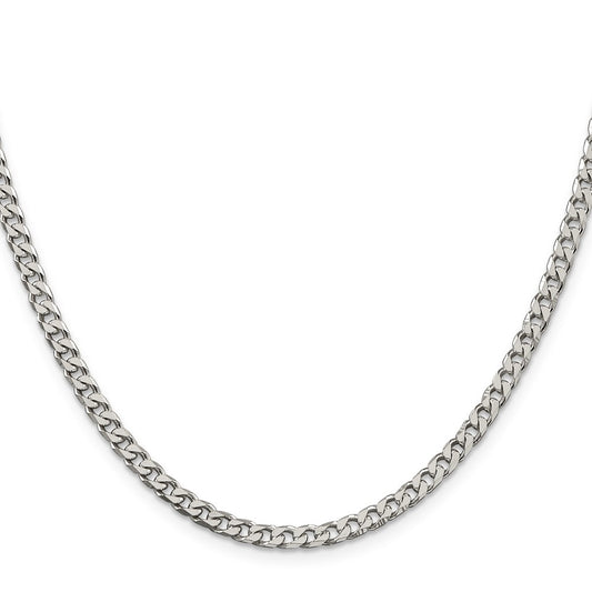 Sterling Silver Polished 3.5mm Curb ChainQFC151
