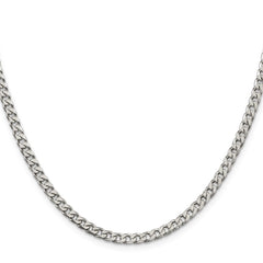 Sterling Silver Polished 3.5mm Curb ChainQFC151