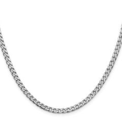 Sterling Silver Rhodium-plated Polished 3.5mm Curb ChainQFC151R