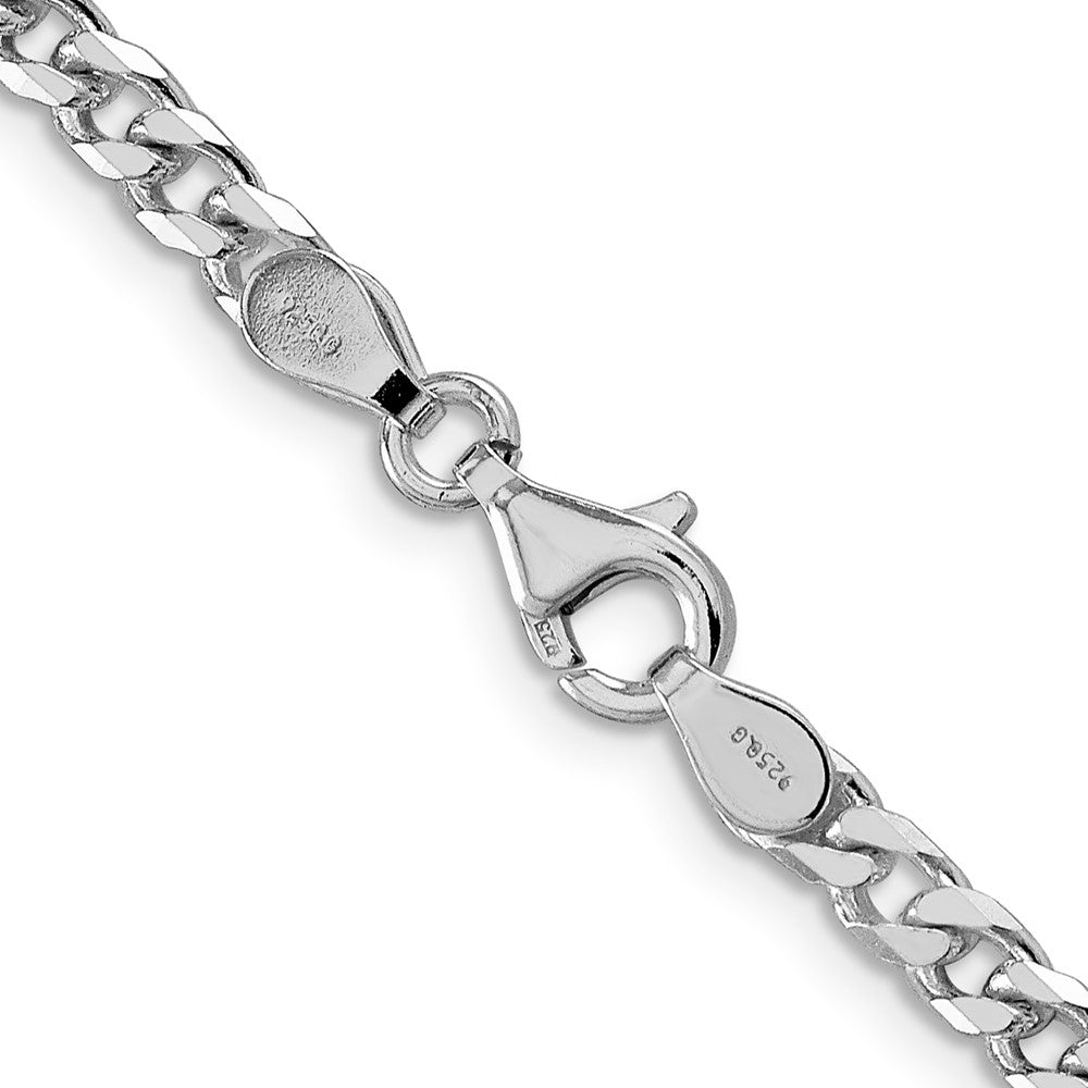 Sterling Silver Rhodium-plated Polished 3.5mm Curb ChainQFC151R