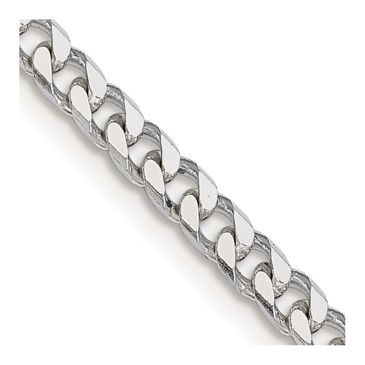 Sterling Silver Polished 3.5mm Curb ChainQFC151