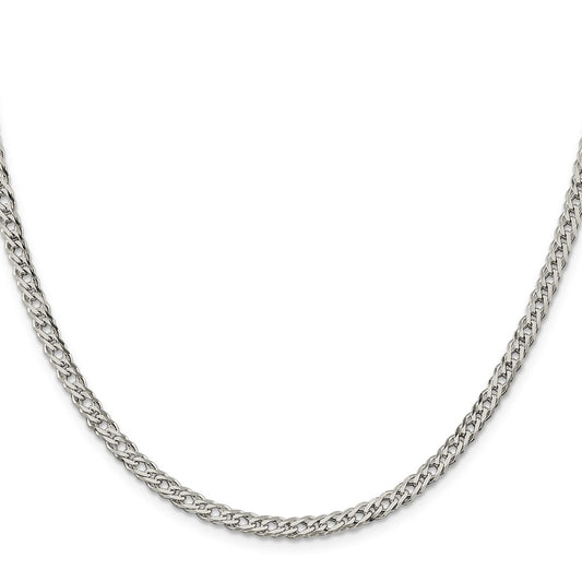 Sterling Silver 4.25mm 6 Side D/C Flat Double Curb ChainQFC152