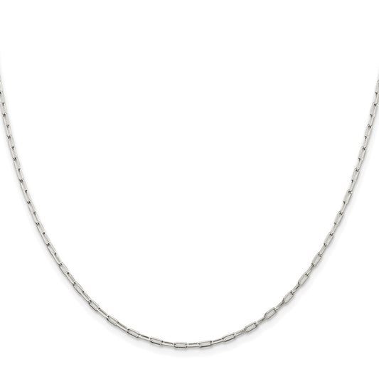 Sterling Silver Rhodium-plated 2mm Elongated Open Link ChainQFC156R