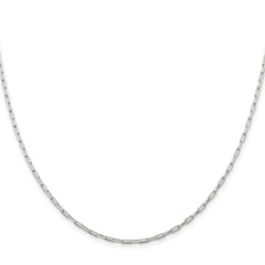 Sterling Silver Rhodium-plated 2mm Elongated Open Link ChainQFC156R