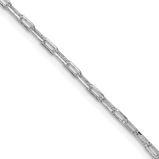 Sterling Silver Rhodium-plated 2mm Elongated Open Link ChainQFC156R