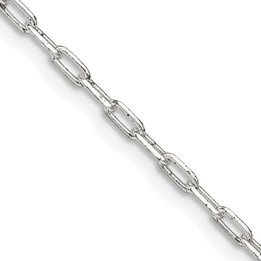 Sterling Silver 2mm Elongated Open Link ChainQFC156