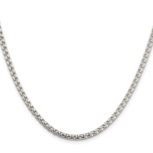 Sterling Silver 3.6mm Round Box ChainQFC16