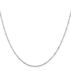 Sterling Silver 1.25mm Rolo with Beads ChainQFC163