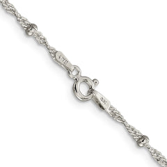 Sterling Silver 2.5mm Singapore w/ Beads ChainQFC165