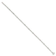 Sterling Silver 2.5mm Singapore w/ Beads Chain QFC165-8