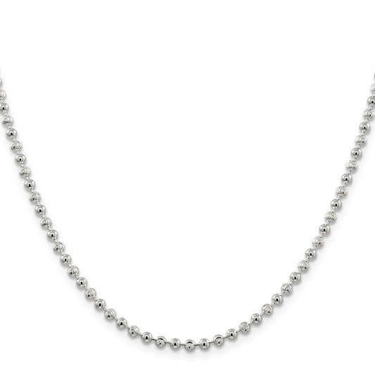 Sterling Silver 3mm Fancy Beaded ChainQFC166