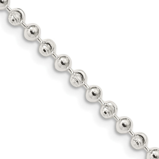 Sterling Silver 3mm Fancy Beaded ChainQFC166