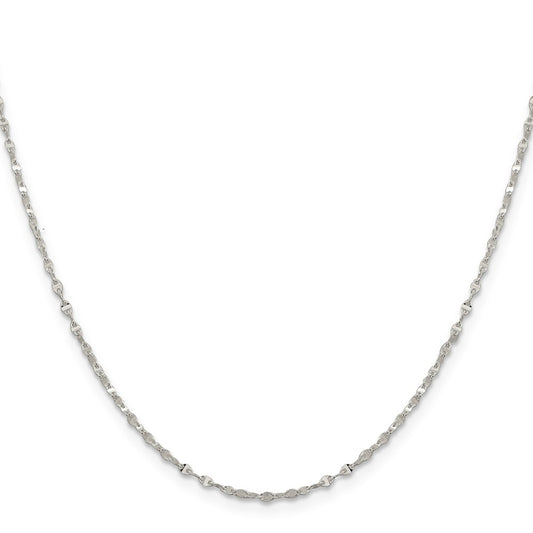 Sterling Silver 1.75mm Fancy Wave Flat Link ChainQFC192