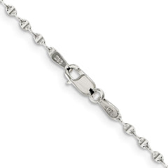 Sterling Silver 1.75mm Fancy Wave Flat Link ChainQFC192