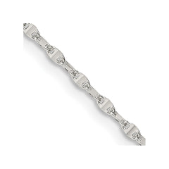Sterling Silver 1.75mm Fancy Wave Flat Link ChainQFC192