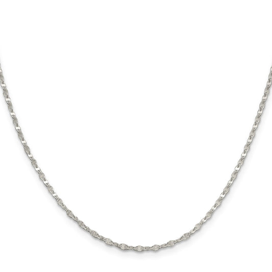 Sterling Silver 2.25mm Fancy Wave Flat Link ChainQFC193