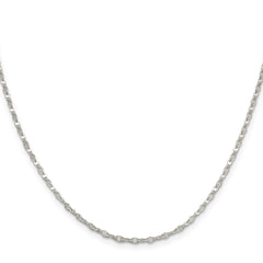 Sterling Silver 2.25mm Fancy Wave Flat Link ChainQFC193