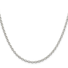 Sterling Silver 2.75mm Oval Fancy Rolo ChainQFC194