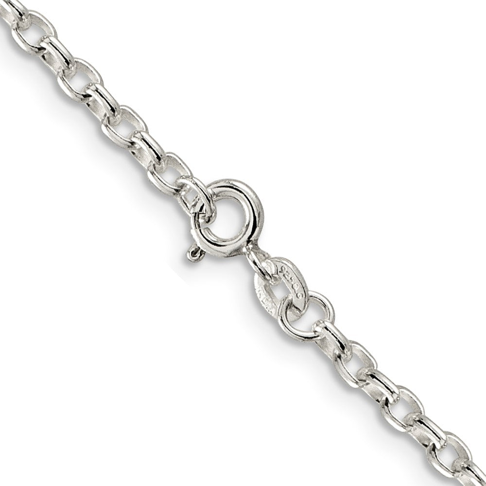 Sterling Silver 2.75mm Oval Fancy Rolo ChainQFC194