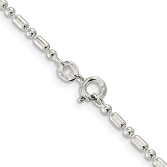 Sterling Silver 2mm Fancy Beaded ChainQFC195