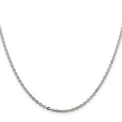 Sterling Silver 2mm Flat Link Cable ChainQFC196