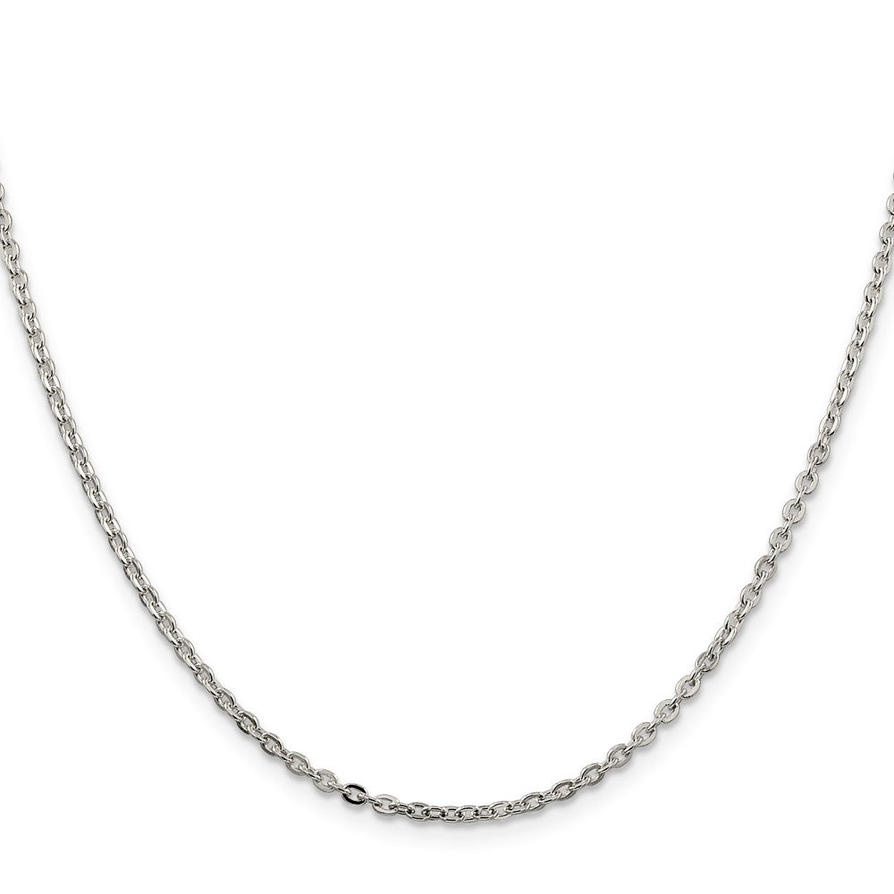 Sterling Silver 2mm Flat Link Cable ChainQFC196