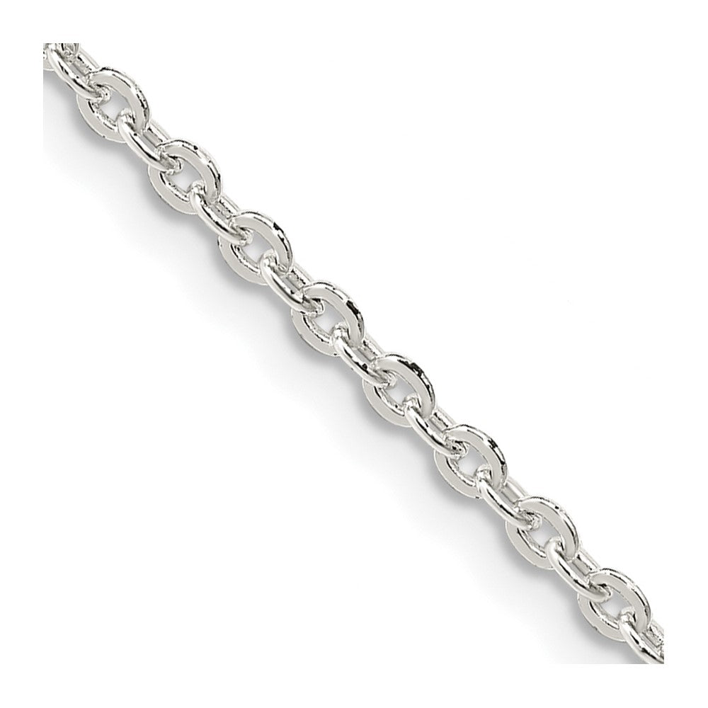 Sterling Silver 2mm Flat Link Cable ChainQFC196