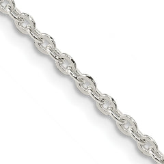 Sterling Silver 2.75mm Flat Link Cable ChainQFC197