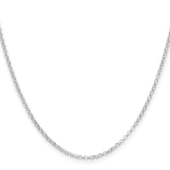 Sterling Silver Rhodium-plated 2mm Rolo ChainQFC1R