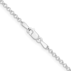 Sterling Silver Rhodium-plated 2mm Rolo ChainQFC1R
