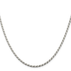Sterling Silver 2.5mm Flat Rope ChainQFC203