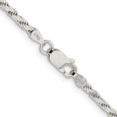 Sterling Silver 2.5mm Flat Rope ChainQFC203