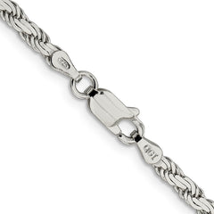 Sterling Silver 3.1mm Flat Rope ChainQFC204