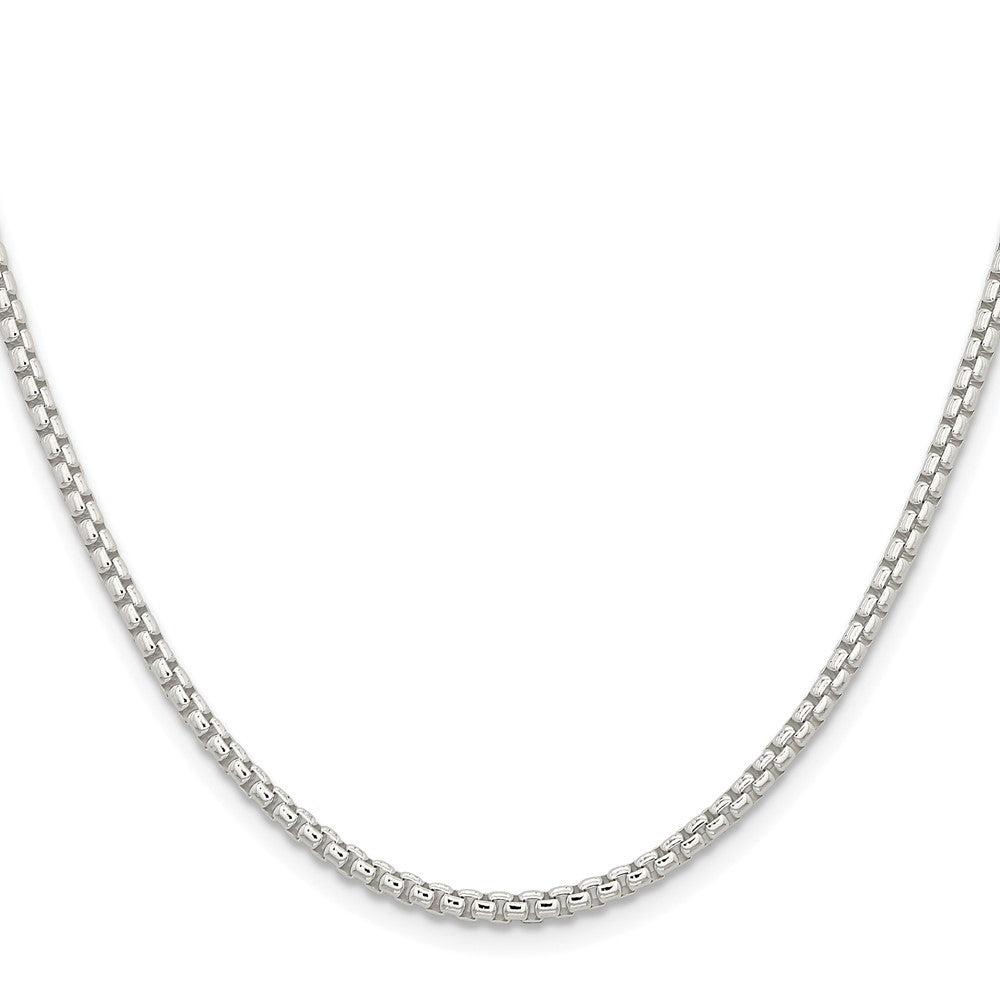 Sterling Silver Rhodium-plated 2.6mm Round Box ChainQFC214R