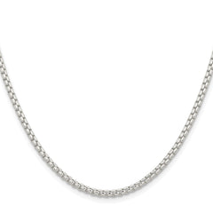 Sterling Silver Rhodium-plated 2.6mm Round Box ChainQFC214R