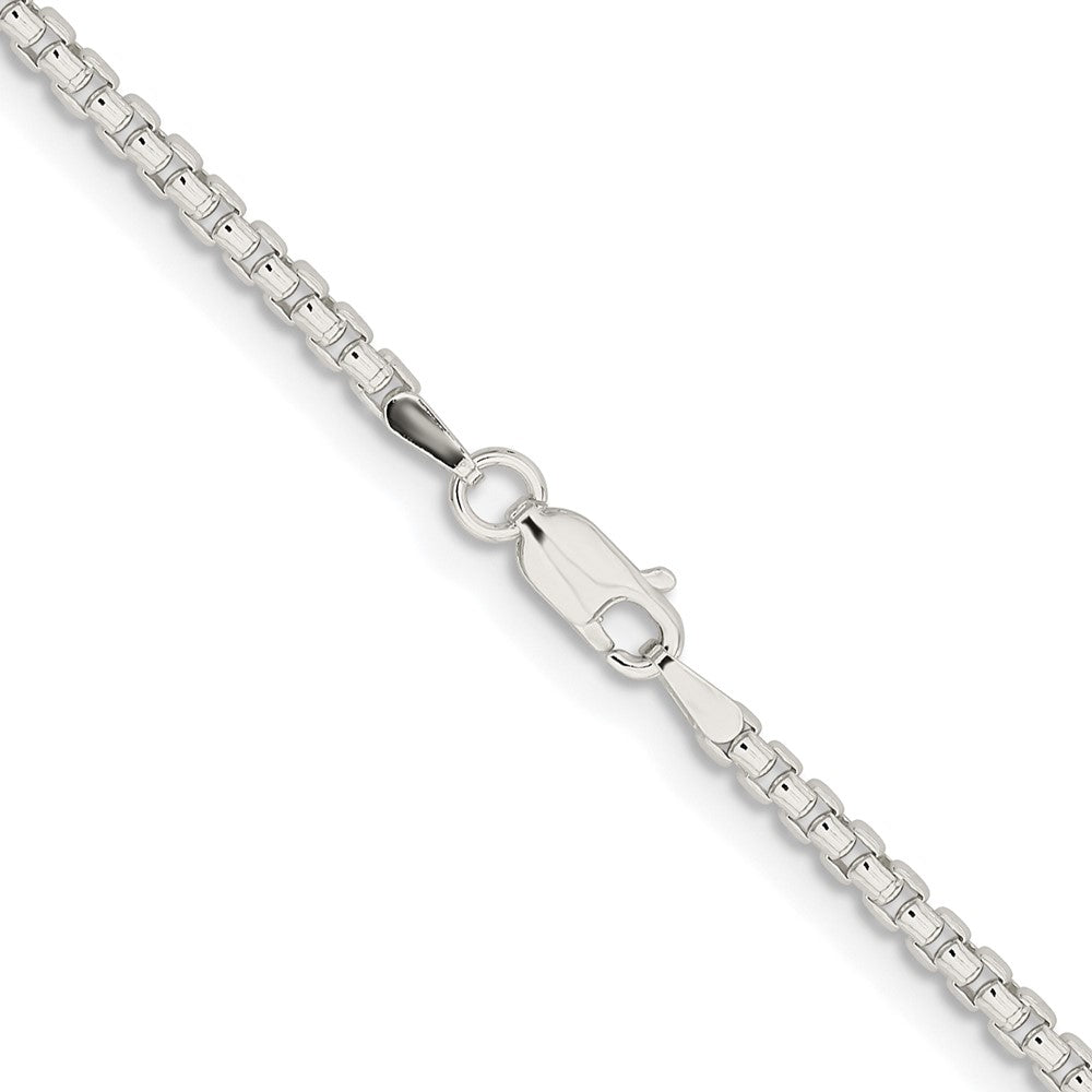 Sterling Silver Rhodium-plated 2.6mm Round Box ChainQFC214R